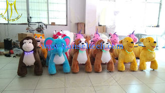 China Hansel  Guangzhou animal dinosaur ride large plush toy ride toy on wheels proveedor