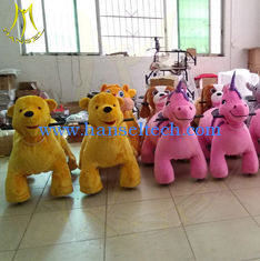 China Hansel amusement games indoor plush electric kids ride on animals proveedor