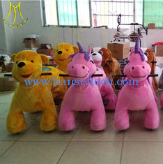 China Hansel amusement games stuffed electric battery operated ride on animals proveedor