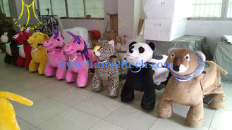 China Hansel  2018 new design animal electric ride large plush ride toy with coin for sales proveedor