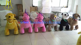 China Hansel Christmas plush moving animal toy ride on bike china animal toys ride for sales proveedor