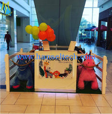 China Hansel Christmas amusement park mall plush electronic kid riding animals with coins proveedor