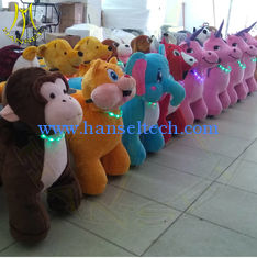 China Hansel amusement park children play game coin operated plush animal rides proveedor