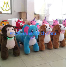 China Hansel  plush toys stuffed animals on wheels animals rides for sale proveedor