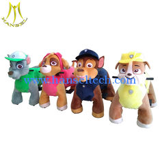 China Hansel latest Christmas animal dog scooter with coin plush electric moving paw patrol mountables for kids proveedor