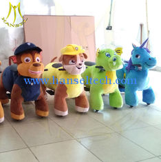 China Hansel plush toys stuffed animals on wheels plush animal electric rides proveedor