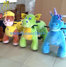 China Hansel  shopping mall animal large plush ride moving battery paw patrol toy on wheels  for children proveedor