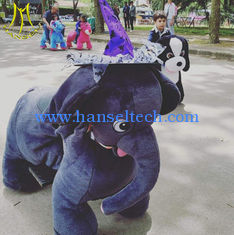 China Hansel  plush toys stuffed animals on wheels animal toy ride with coin and non coin operated proveedor