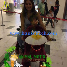 China Hansel amusement park motorized coin operated plush animal plush electric ride proveedor