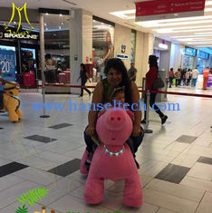 China Hansel children funfair moving electric battery operated ride on plush animals proveedor