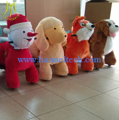 China Hansel entertainment plush motorized 4 wheel electric walking animals rides proveedor