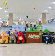 China Hansel amusement park moving stuffed electric ride on animals for park proveedor