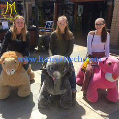 China Hansel High quality electric walking electric plush animal toy rides for park proveedor