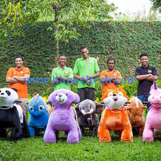 China Hansel walking electric ride coin operated plush kiddie animal toy rides proveedor