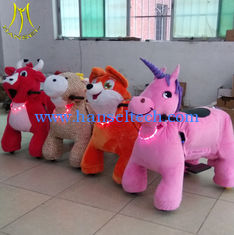 China Hansel electric amusement rides game for kid power with 4wheels plush pony horse factory proveedor
