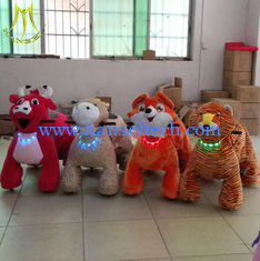 China Hansel  wholesales plush animal toy car dinosaur 24 volt ride on toy for kids proveedor