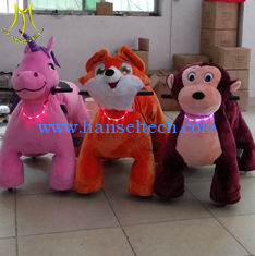 China Hansel  amusement kids walking battery operated ride on plush animal for outdoor park proveedor