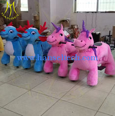 China Hansel amusement park electric plush electronic kid riding horse toy for sale proveedor