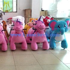 China Hansel battery power plush motorized animals horse toy wheel for indoor playground proveedor