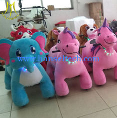 China Hansel  high quality family walking plush animal toy ride on elephant with coin operated proveedor