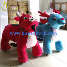 China Hansel shopping mall entertainment electric mountable animal plush ride proveedor