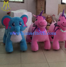 China Hansel  wholesales animal coin operated rides large plush zebra ride toy on wheels proveedor