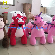 China Hansel outdoor playground stuffed animals plush mechanical animal horse ride proveedor