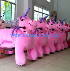 China Hansel  shopping mall child battery ride unicorn motorized plush animal rocking horses for adults proveedor