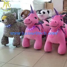 China Hansel battery operated ride animal plush zippy toy  amusement park games factory proveedor