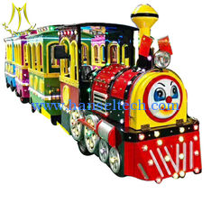 China Hansel outdoor amusement park items battery power trackless train rides  electric proveedor