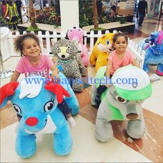 China Hansel 2017 game room equipment  plush electric coin operated animal motorized ride for mall proveedor