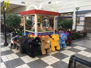 China Hansel wholesale battery powered animal toy plush electrical animal rides for shopping mall proveedor