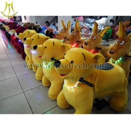 Hansel 2016 high quality coin operated ride on costumes 12 volt ride on toys style plush animal electric scooter proveedor