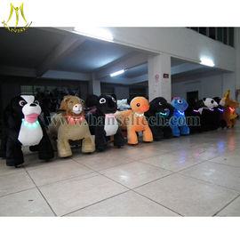 Hansel 2016 high quality coin operated ride on costumes 12 volt ride on toys style plush animal electric scooter proveedor