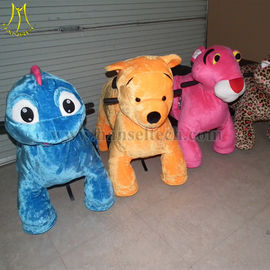 Hansel 2016 Animated Electronic Plush Toys Green Dinosaur Animal Ride For Mall proveedor