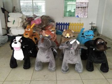 Hansel Best selling Guangzhou Mechanical Animal Ride Plush Toys On Wheels Stuffed Animal Rides proveedor