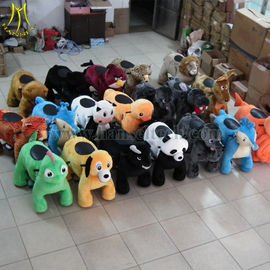 Hansel Best selling Guangzhou Mechanical Animal Ride Plush Toys On Wheels Stuffed Animal Rides proveedor