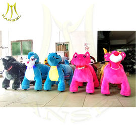Hanseltech ride on animal unicorn plush animal battery car on wheels proveedor