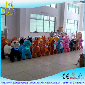 Hansel hot sale funny stuffed animals scooters in mall unicorn electric ride proveedor