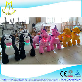 Hansel hot selling cheap amusement fun indoor plush animal electric scooter proveedor