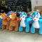 Hansel mechanical horses for children kids coin operated game machine plush toys stuffed animals on wheels proveedor