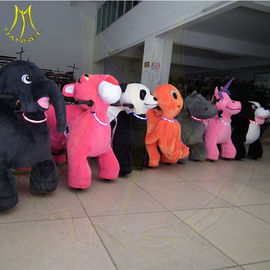 Hansel coin operated kiddie rides for sale plush unicorn electric scooter cow electric motorized scooter with battery proveedor