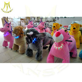 Hansel zoo riders at the mall electric dog walking machine amusement arcade games giant plush animals kids riding proveedor