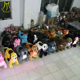 Hansel giant plush animals kids ridingmechanical walking animal bike coin operated car kids ride on car kiddy ride proveedor