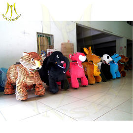 Hansel kids rides amusement machines plush animal electric scooterelectric ride on horse toy rideable animal proveedor