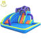 Hansel popular outdoor commercial bouncy castles water slide with pool fr wholesale proveedor