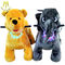 Hansel kids ride on steel frame plush motorized animals toys for sale proveedor