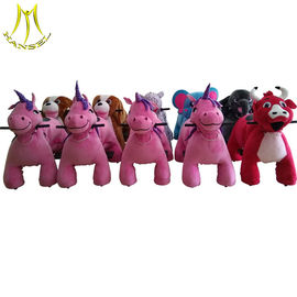 Hansel coin operated electric animal walking rides plush unicorn ride for kids proveedor