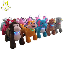Hansel coin operated electric animal walking rides plush unicorn ride for kids proveedor