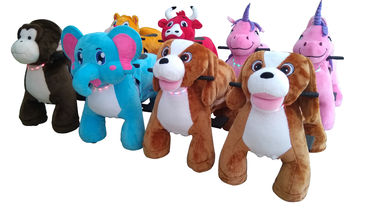 Hansel fairground kids motorized animal toy rides on plush motorized animals proveedor